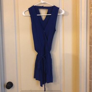 NWOT Macys Royal Blue Sleeveless Romper XS